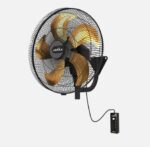 Ventilador Pared Velero 209w Negro/oro 3 velocidades 5 aspas 50d Remoto,alta Velocidad Fijo Y Rotatorio - Copy