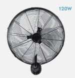 Ventilador Pared Arrecife 120w Negro y plata 3 Velocidades Orientable Y Oscilante