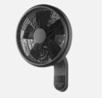 Ventilador Pared Aloha 50w Negro 3 velocidades 5 aspas Control remoto Oscilante Y Orientable ,temporiz. 60x43x32cm - Imagen 2