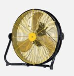 Ventilador Industrial Mapache 130w Negro/amarillo 3 velocidades 3 aspas Orientable 180º - Imagen 3
