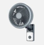 Ventilador Pared Aestus 75w Negro y gris 3 velocidades 5 aspas Control remoto Alta Velocidad Fijo y Rotatorio Orientable