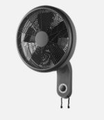 Ventilador Pared Alzir 50w Negro 3 velocidades 5 asp Oscilante y Orientable 60x43x32cm - Imagen 3
