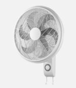 Ventilador Pared Amici 75w Blanco 3 velocidades 6 aspas Oscilante y Orientable. 65x52x30cm