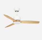Ventilador Dc Montiel 18w Blanco/haya 3aspas 6vel 106d Luz Opcional 2250lm 3000-4500-6500k