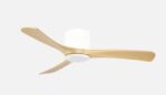 Ventilador Dc Paterna 18w Blanco/haya 3 aspas 6vel 117d Luz Opcional 2250lm 3000-4500-6500k - Copy