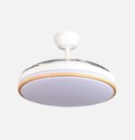 Ventilador de Techo PARLATORE LED DC 107 cm Aspas Retráctiles Blanco/Haya - Imagen 3