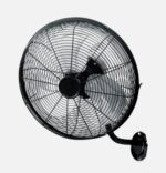 Ventilador Pared Arrecife 60w Negro Y plata 3 Velocidades Orientable Y Oscilante