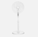 Ventilador De Pie Siluro Blanco 3 velocidades 50w 5 aspas Fijo Y Rotatorio