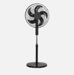 Ventilador De Pie Spirit Negro 3 velocidades 50w 5 aspas Fijo Y Rotatorio