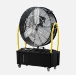 Ventilador Nebulizador Industrial Excalibur 300w Negro/amarillo 3aspas 3vel. 65d Tanque Agua 25l C/ruedas 101x71x30cm