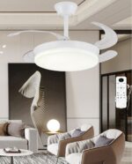 VENTILADOR ASPAS PLEGABLES CHLOE-XL CROMO MATE - Imagen 3