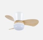 Ventilador Dc Enoc 15w 1800lm Blanco/haya 3 aspas CCT