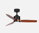 Ventilador Dc Barrax 18w Negro/roble 3aspas 6vel 106d Luz Opcional 2250lm CCT