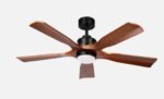 Ventilador Dc Letur 18w Negro/roble 5aspas 6vel 132d Luz Opcional 2250lm CCT