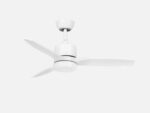 Ventilador Dc Montiel 18w Blanco 3aspas 6vel 106d Luz Opcional 2250lm 3000-4500-6500k