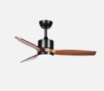 Ventilador Dc Montiel 18w  Negro/roble 3aspas 6vel 106d Luz Opcional 2250lm 3000-4500-6500k
