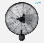 Ventilador Pared Arrecife 90w Negro y plata 3 Velocidades Orientable Y Oscilant