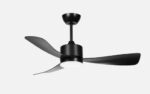 Ventilador Dc Yeste 18w Negro 3aspas 6vel 106d Luz Opcional 2250lm 3000-4500-6500k