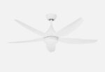 Ventilador Dc Elda 18w Blanco 5 aspas 6 velocidades.144d 2250lm 3000-4500-6500k