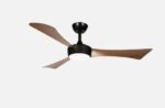 Ventilador Dc Tormos 18w w Negro/roble 3aspas 6vel.132d 2250 Lm 3000-4500-6500k