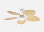 Ventilador Dc Torcal 24w  Blanco/haya 5aspas 6vel 130d Luz Opcional 2880lm 3000-4500-6500k