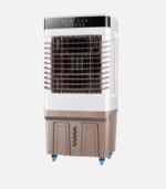 Climatizador Industrial langreo Blanco/marron 150w 50l C/remoto 3 velocidades. Humidificador Oscilante Temporizador Tactil 114x52x39cm
