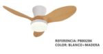 VENTILADOR DE PALA EMILY-S BLANCO Y MADERA