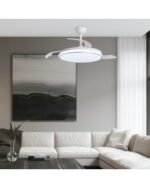 Ventilador de Techo ALEMAR DUBLIN PLATA con Luz LED 68W y Motor DC Silencioso | Aspas Retráctiles - Imagen 3