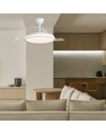 Ventilador de Techo ALEMAR DUBLIN MADERA CLARA con Luz LED 68W y Motor DC Silencioso | Aspas Retráctiles - Imagen 2