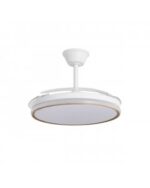 Ventilador de Techo ALEMAR DUBLIN MADERA CLARA con Luz LED 68W y Motor DC Silencioso | Aspas Retráctiles - Imagen 4