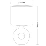 Lámpara de mesa cerámica Ellie Blanca 1xE14 - Imagen 3