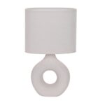 Lámpara de mesa cerámica Ellie Blanca 1xE14