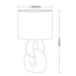Lámpara de mesa cerámica Melie Blanca 1xE14 - Imagen 3