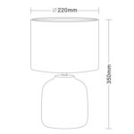 Lámpara de mesa cerámica Delfi Gris 1xE14 - Imagen 3