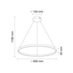 Lámpara de techo Tiamis 52W LED 3000K dorado - Imagen 3