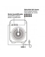 Mini Ventilador BRUMA VERDE LED 3,5W con Humidificador | Portátil USB con Batería - Copy - Copy - Imagen 5