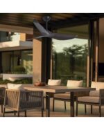 Ventilador de Techo GARDEN NEGRO-MADERA OSCURA  132 cm con Motor DC | Apto Exterior IP44 - Imagen 3