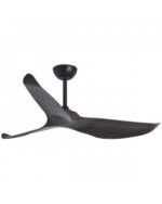 Ventilador de Techo GARDEN NEGRO-MADERA OSCURA  132 cm con Motor DC | Apto Exterior IP44