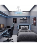 Ventilador de Techo AURON Blanco con Luz LED 54W, Motor DC y Altavoz Bluetooth | RGB + APP - Imagen 3