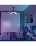 Ventilador de Techo AURON NEGRO con Luz LED 54W, Motor DC y Altavoz Bluetooth | RGB + APP - Imagen 3