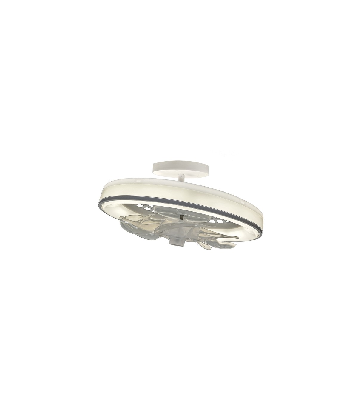 ventilador-bulb-e27-dc-24w-2400lm-6-aspas-blancocafe-cct (1) Ventilador de techo JUERIC BULB E27 LED 24W blanco/café | Sin instalación con luz regulable - Imagen 1