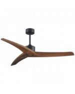 Ventilador de Techo CANCUN Negro/Madera Natural 132 cm con Motor DC | Diseño Premium