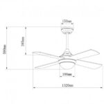 Ventilador DC Tempo blanco-haya Led 22W CCT - Imagen 6