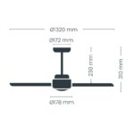 Ventilador de techo LED Nine Eco Negro+Clara 20W 2200Lm CCT Dim - Imagen 3