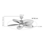 Ventilador de techo LED Palmar 220W 2200Lm – Estilo colonial, silencioso y eficiente - Imagen 5