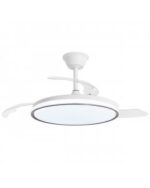 Ventilador de Techo ALEMAR DUBLIN MADERA OSCURA con Luz LED 68W y Motor DC Silencioso | Aspas Retráctiles