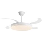 Ventilador de Techo ECOS Blanco con Luz LED 60W CCT y Motor DC Silencioso