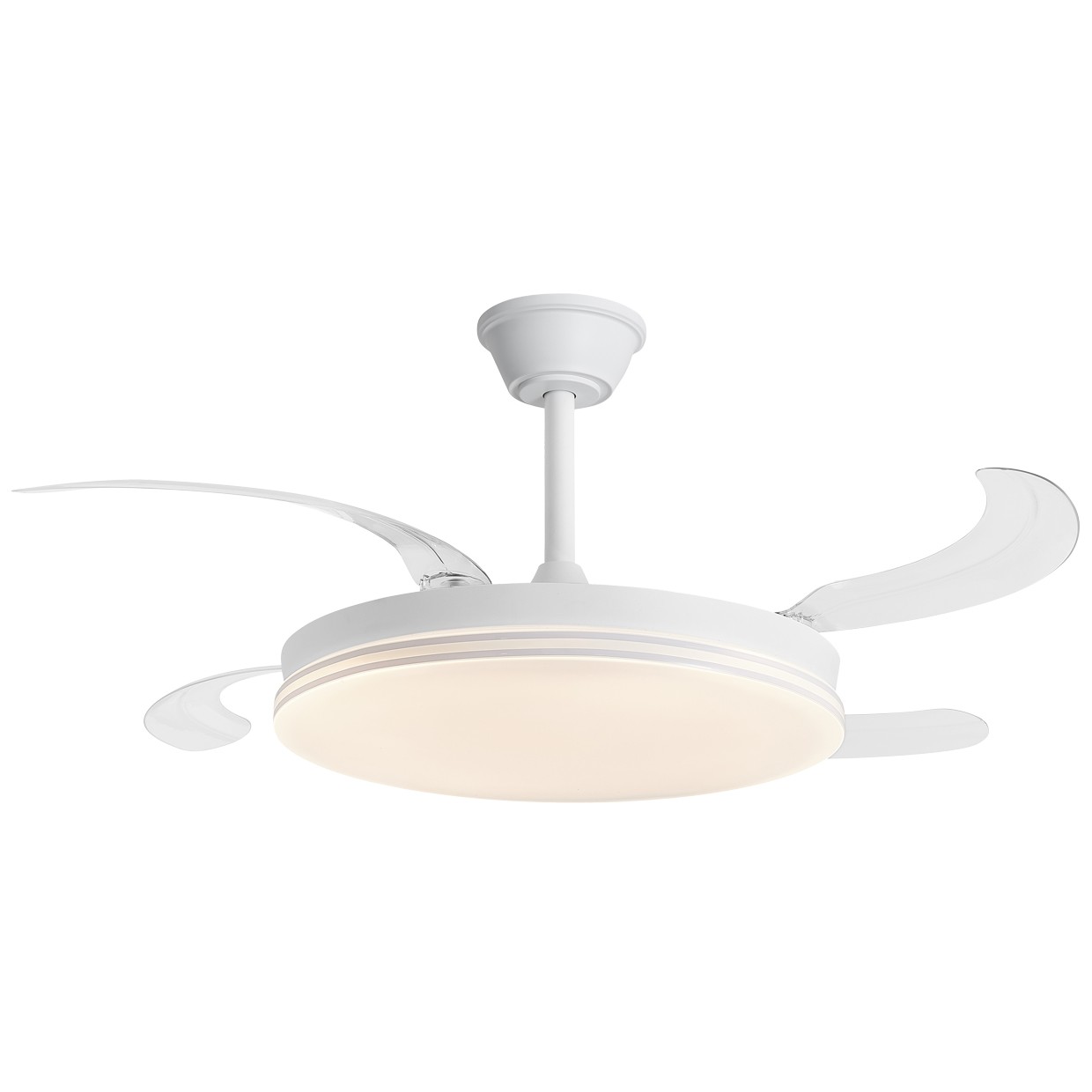 ventilador-ecos-blanco-50cms-4-palas-led-72w Ventilador de Techo ECOS Blanco con Luz LED 60W CCT y Motor DC Silencioso - Imagen 1