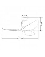 Ventilador de Techo GARDEN Blanco 132 cm con Motor DC | Apto Exterior IP44 - Imagen 3