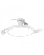 Ventilador de Techo KUPER Blanco 40 cm con Luz LED 33W y Motor DC | Compacto y Silencioso